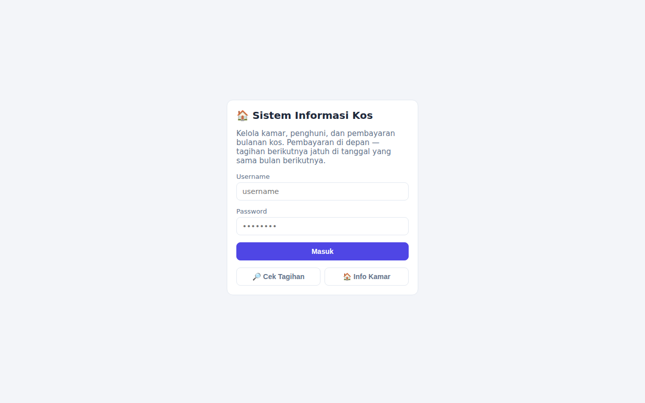 Preview Sistem Informasi Kos
