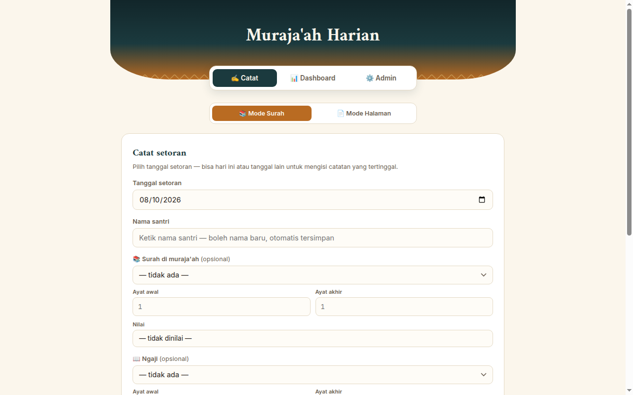 Preview Muraja'ah Harian